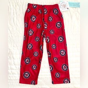 NEW Washington Nationals Boy's Sleep Pants Size 3T MLB Genuine With Tags